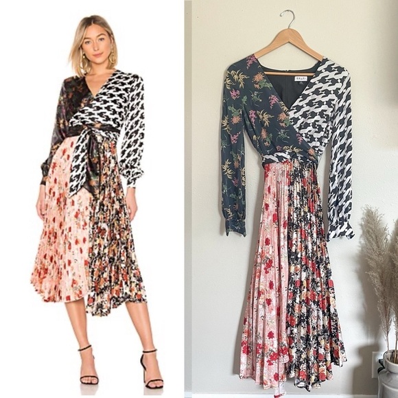 Delfi Collective | Anthropologie Camille Patchwork Floral Print Dress - Picture 2 of 14